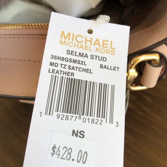 Nwt Michael Kors Selma md studded handbag - Picture 3 of 5